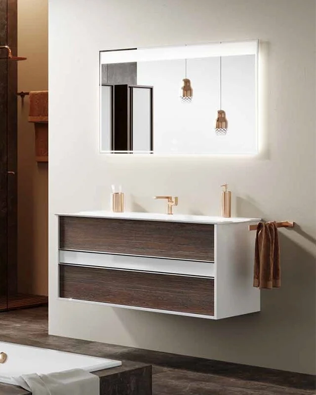 Тумба подвесной Aqwella Evolution 100 под умывальник крафт темный