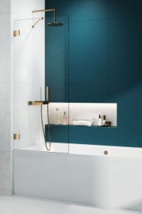 Шторка на ванну Radaway Essenza Pro Gold PNJ 90 (прозрачное/золото)