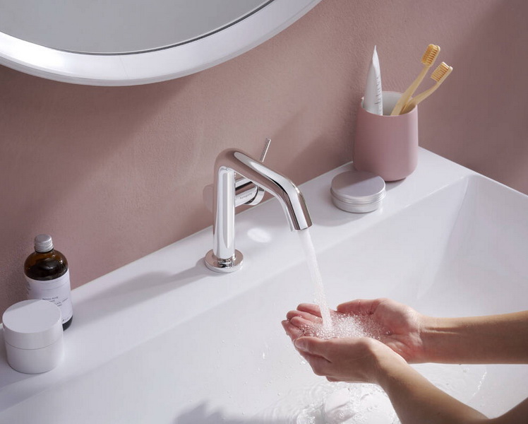 Смеситель для умывальника Hansgrohe Tecturis S 110, сливной гарнитур click-ckack, хром, 73320000