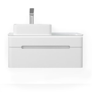 Тумба под умывальник Jorno Shine 90 подвесной белая