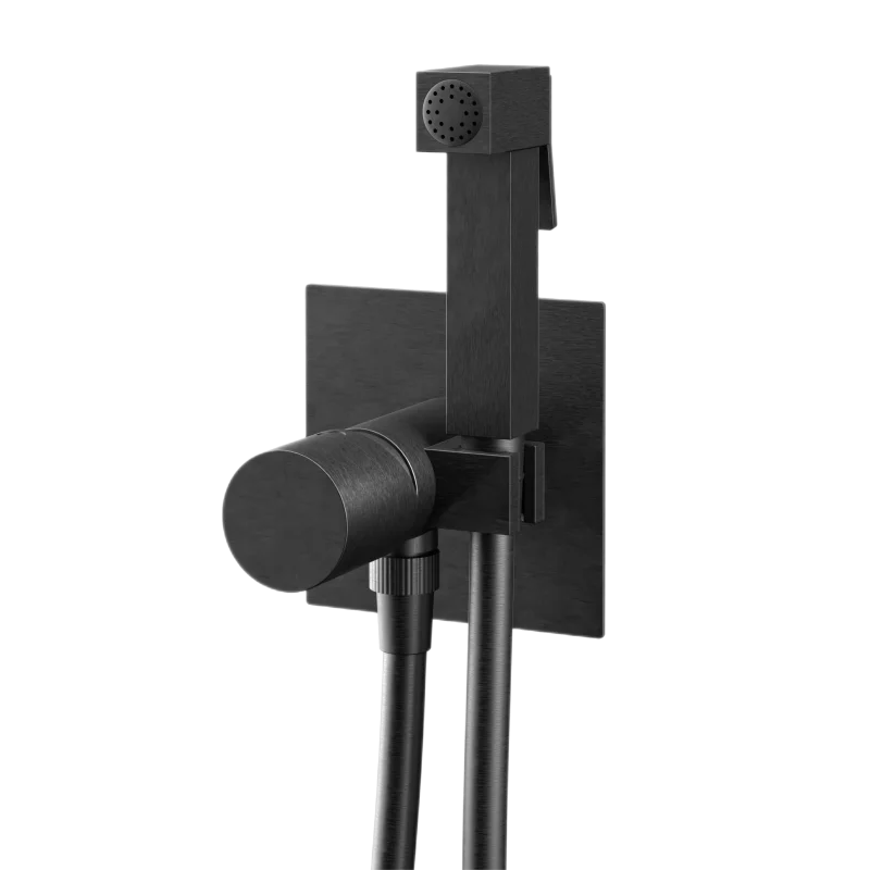 Гигиенический душ со смесителем Remer Edge EG565CFP, черный брашированный хром