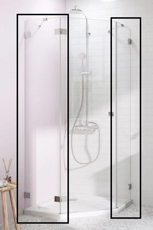 Комплект душевых стенок Radaway Essenza Pro PTJ 90 Z 90 S, 90 и 90 см, стекло прозрачное, профиль хром, 10100200-01-01