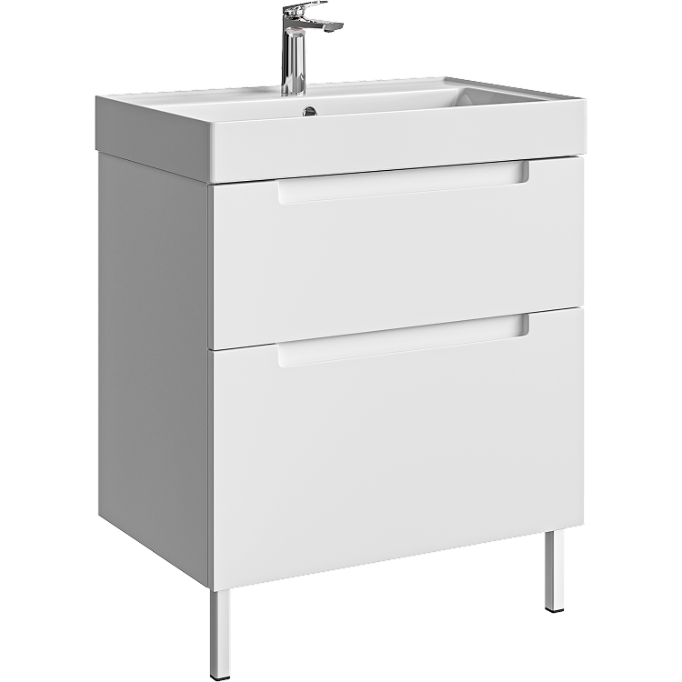 AQWELLA Vancouver напольная тумба с умывальником в комплекте 70,5 см, цвет белый матовый