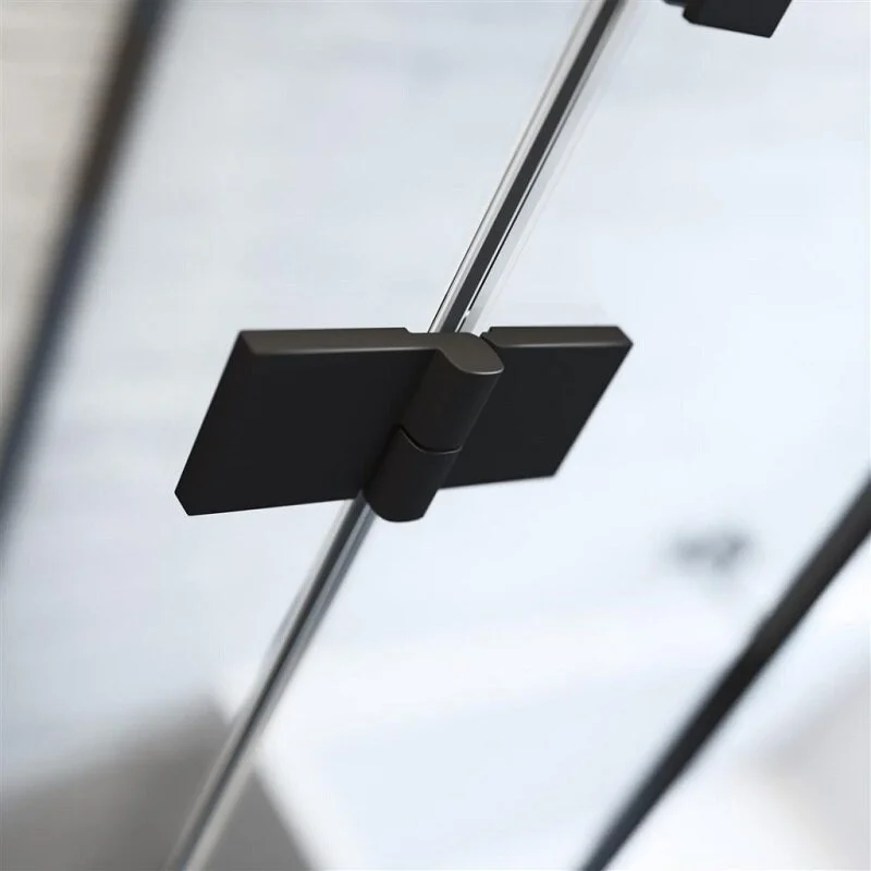 Душевая дверь Radaway Essenza Pro Black PTJ L, 57 х 200 см, стекло прозрачное, профиль черный, левая, 10100000-54-01L