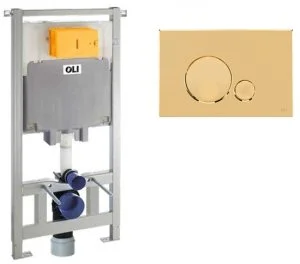 885111+152954 Инсталляция OLI 80 + клавиша смыва Globe золото