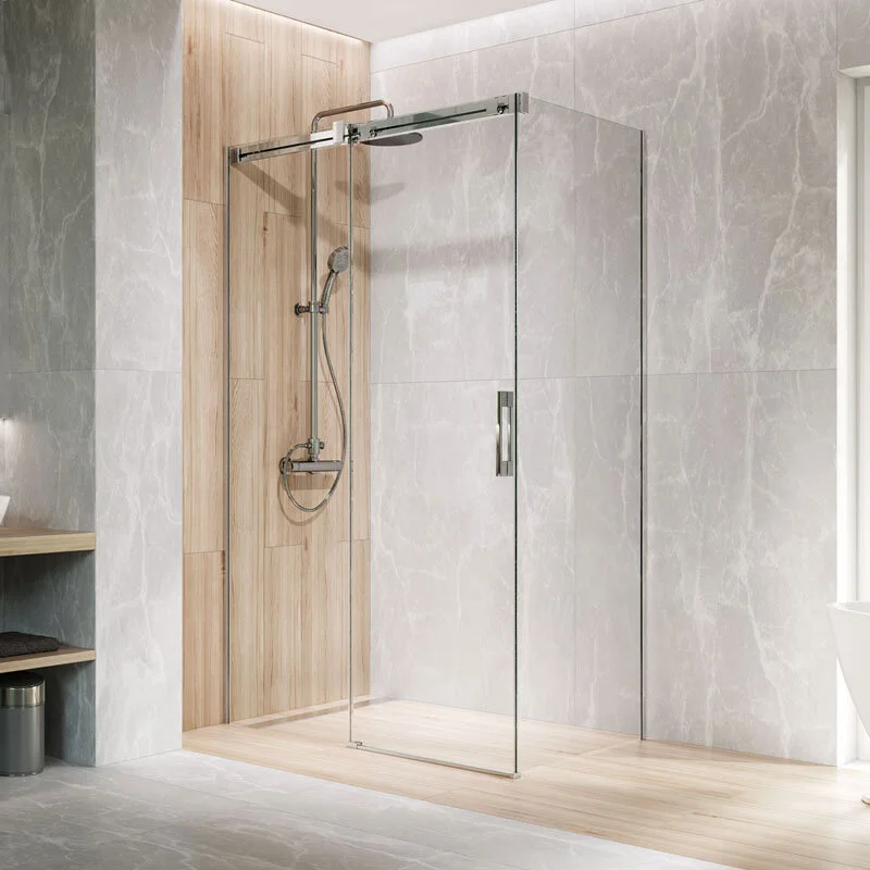 Душевая дверь Radaway Espera KDJ, DWJ 545 L, 54.5 х 200 см, стекло прозрачное, профиль хром, левая, 380545-01L
