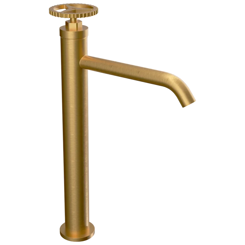 Смеситель для раковины Remer Chrono CH11LXLBG, золото брашированное