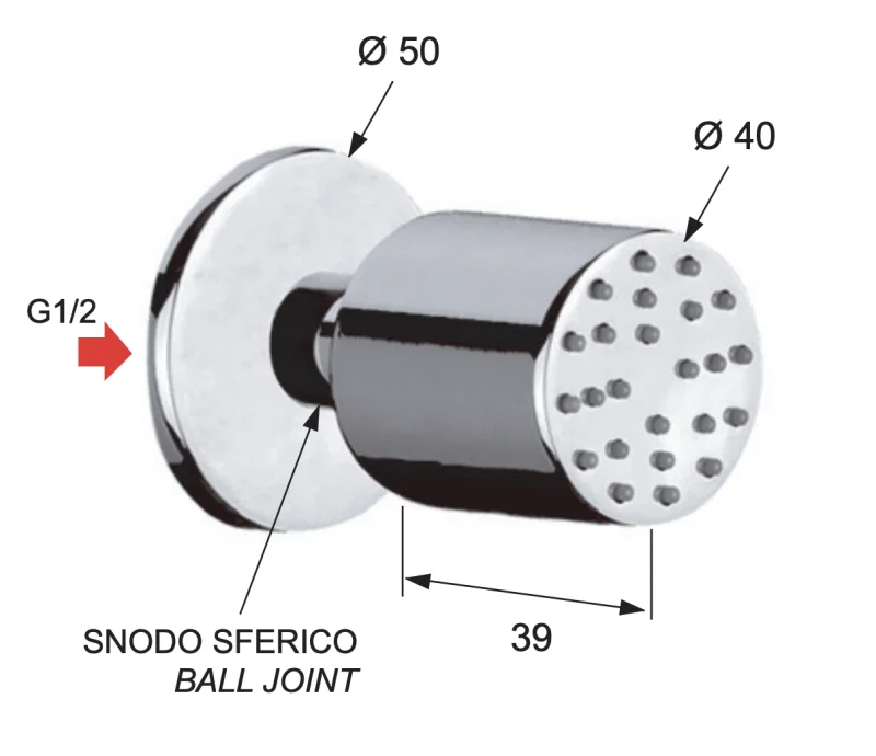 Форсунка Remer N34JET, хром