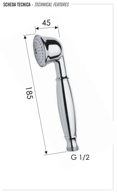 Ручной душ Remer 323CRX, хром