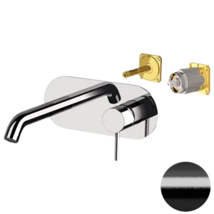 Смеситель для раковины Remer X Style X15KBCFP, черный брашированный хром