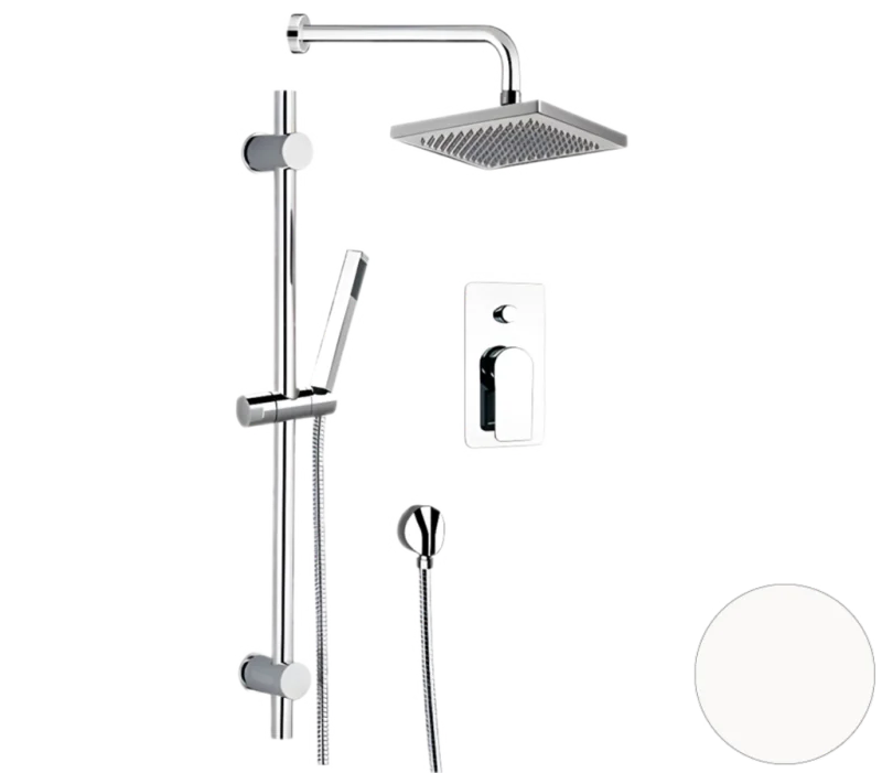 Душевая система Remer Infinity I09S07OBO, белый матовый