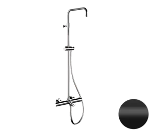 Душевая система термостатическая с изливом Remer Elegance EQ34ASSDNO, черный матовый