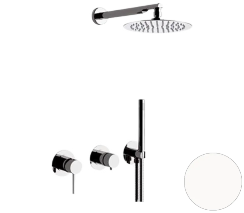 Душевая система Remer X Style X96S02BO, белый матовый