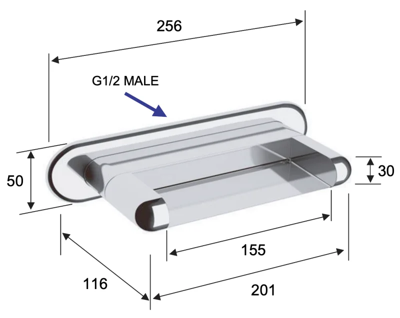 Излив настенный Remer 359NC, хром
