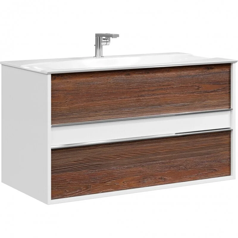 Тумба подвесной Aqwella Evolution 100 под умывальник крафт темный