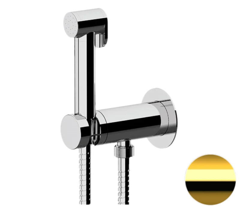 Гигиенический душ со смесителем Remer X Style X61PWDO, золото глянцевое