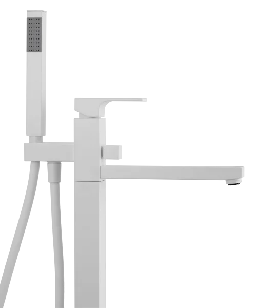 Смеситель для ванны Remer Absolute AU08BO, белый матовый