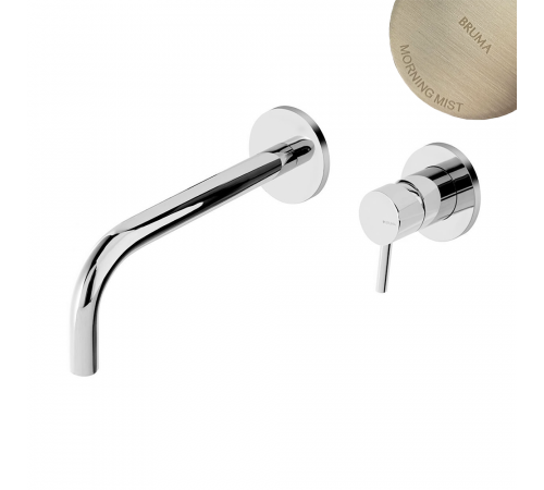Смеситель для раковины на 2 отверстия, настенный. Длина излива 170мм Bruma Lusitano 107 850 1MM Morning Mist