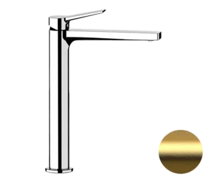 Смеситель для раковины Remer Slash SL11LBG, золото брашированное