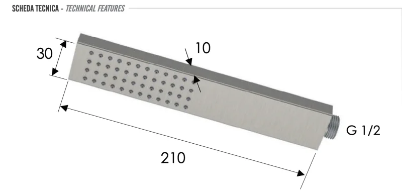 Ручной душ Remer INOX SS317RRX, нержавеющая сталь
