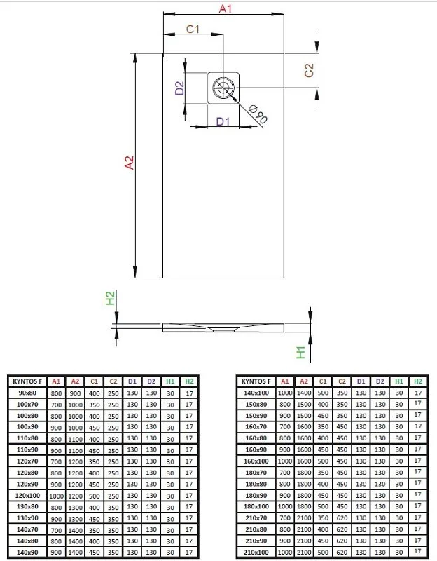 Поддон для душа Radaway Kyntos HKF120100-74 F, 120 x 100 см, прямоугольный