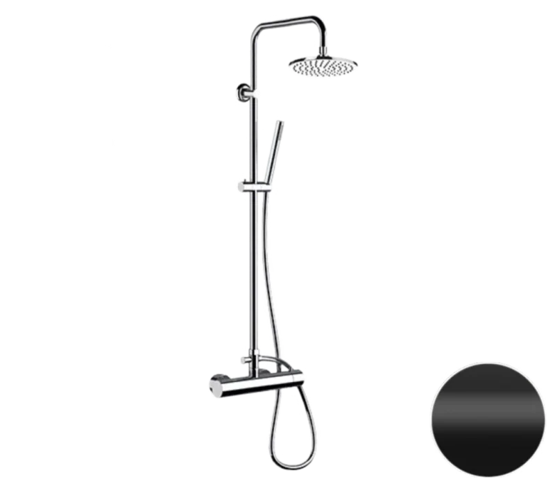 Душевая система Remer Minimal N37RX7MMM20NO, черный матовый