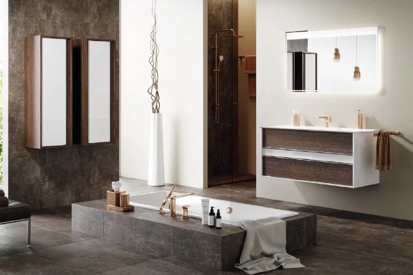 Шкаф-пенал подвесной Aqwella Evolution крафт темный