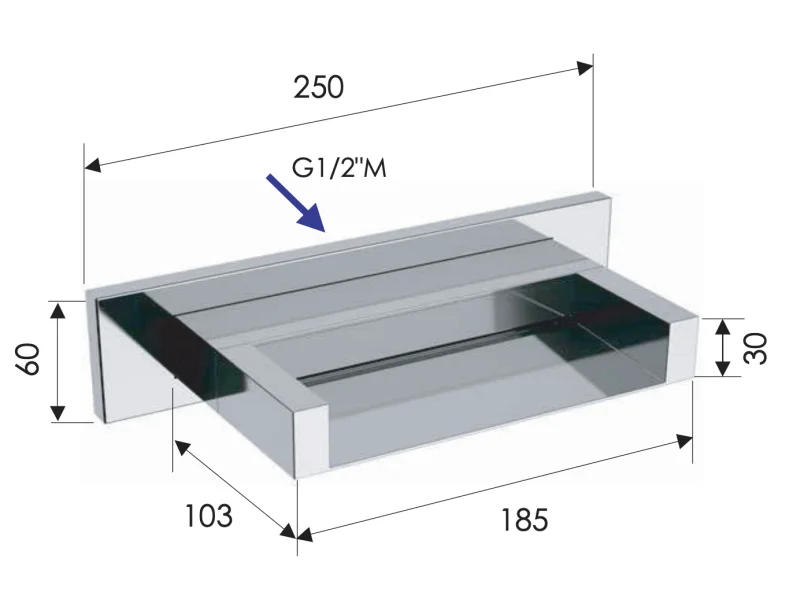 Излив настенный Remer 91ZC, хром