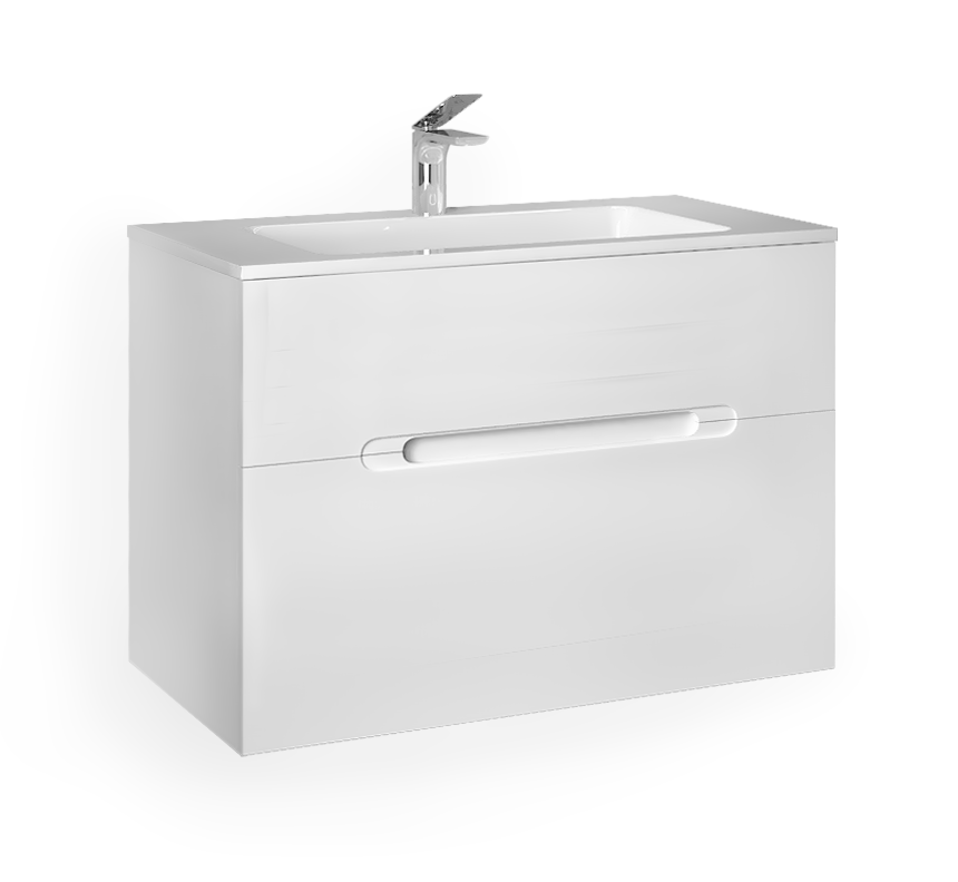 Тумба под умывальник Jorno Modul 80 подвесной белая