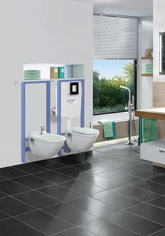 Инсталляция для унитаза Grohe Rapid SL с кнопкой Grohe Skate Cosmopolitan (хром)