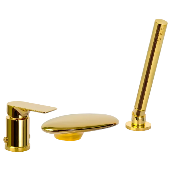 Смеситель для ванны Remer Infinity I07UFDO, золото глянцевое