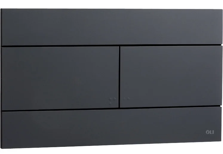 Кнопка смыва механическая OLI Slim 659055 черная soft-touch