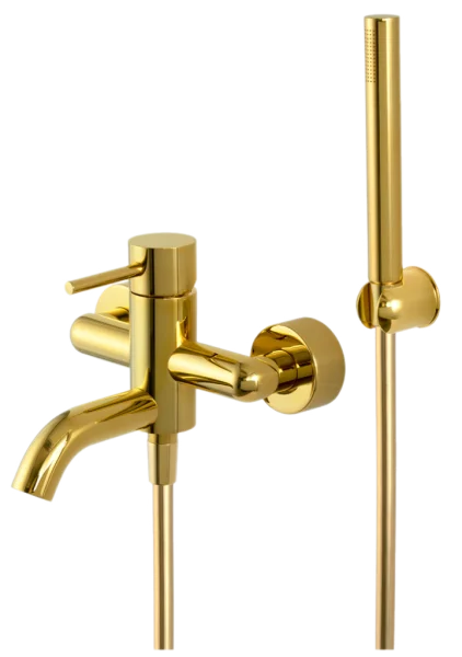 Смеситель для ванны Remer X Style X02DO, золото глянцевое