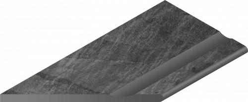 Бортик Italon MATERIA TITANIO BOR.30X60 SVASATO ROUND SX / ТИТАНИО 30X60 С ВЫЕМКОЙ ЗАКРУГ.ЛЕВ