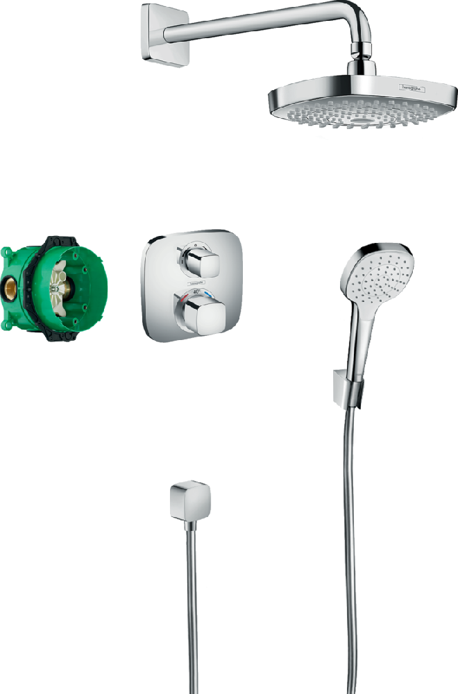 Душевая система скрытого монтажа с термостатом Hansgrohe Croma Select E/Ecostat, 27294000