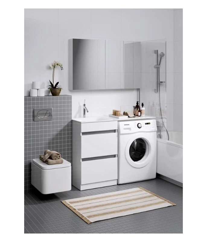 Тумба напольная Aqwella Forma 115 под умывальник для установки со стиральной машиной левая