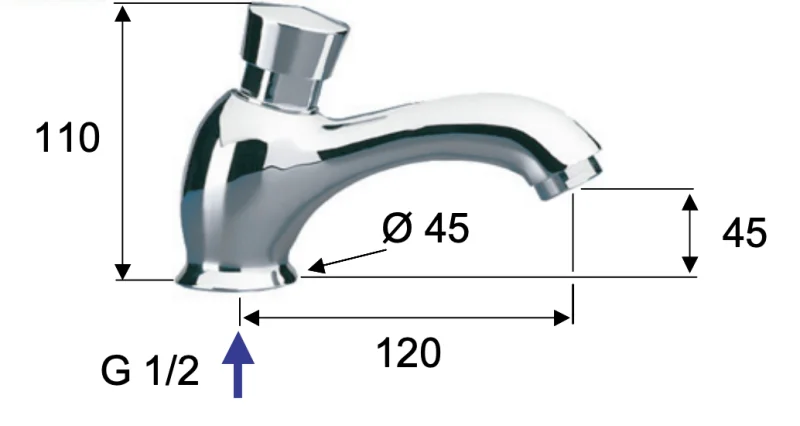 Кран порционный для раковины Remer Tempor TE16