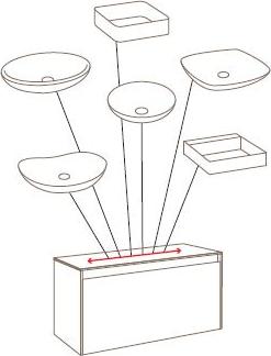 Фасад тумбы под умывальник Aqwella 5 stars Mobi MOB0712DB, дуб балтийский