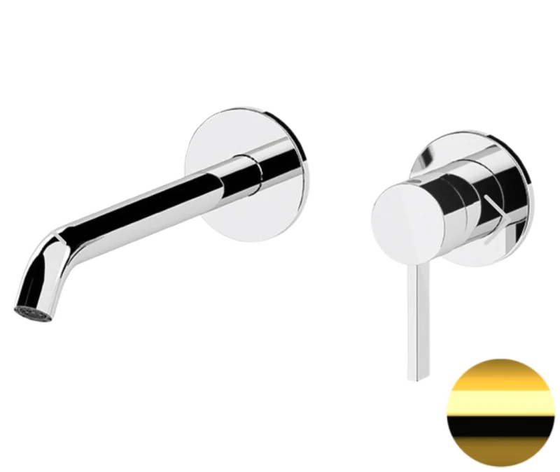 Смеситель для раковины Remer Metrica MC15PLDO, золото глянцевое