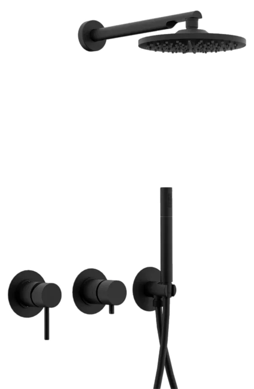 Душевая система Remer X Style X96S02ONO, чёрный матовый