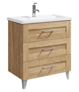 Тумба напольная Aqwella Фостер под умывальник дуб сонома