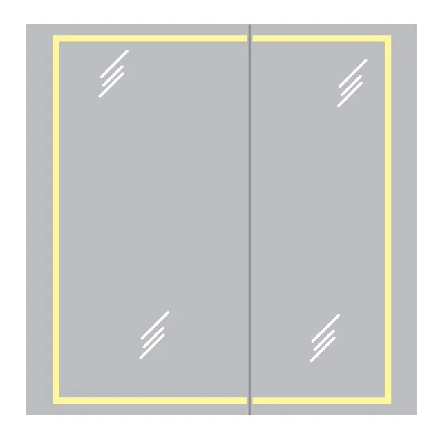 AQWELLA Simplex  зеркальный шкаф 70 см, цвет