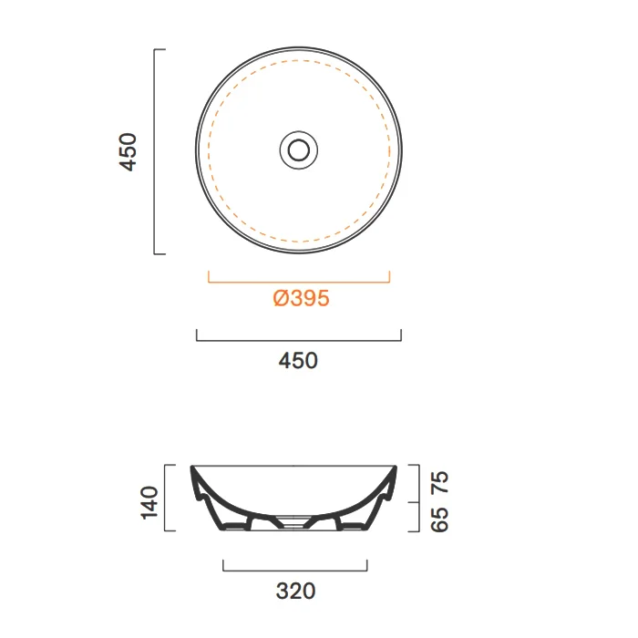 Раковина Catalano Sfera 45х45, арт.0524450001, белый глянцевый