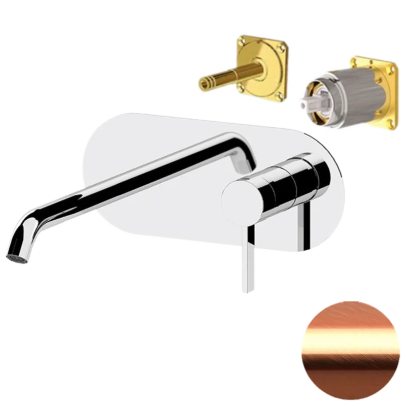 Смеситель для раковины Remer Metrica MC15KBRP, медь брашированная