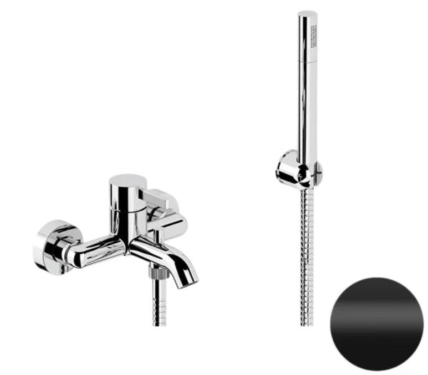 Смеситель для ванны Remer Metrica MC02NO, черный матовый