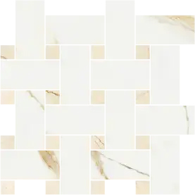 Мозаика ATELIER BASKET CALACATTA GOLD/COZY MARFIL POLISHED 30x30
