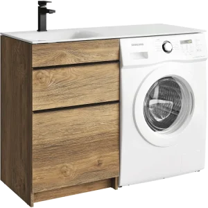 Тумба под стиральную машину Aqwella Terra 53 напольная дуб балтийский