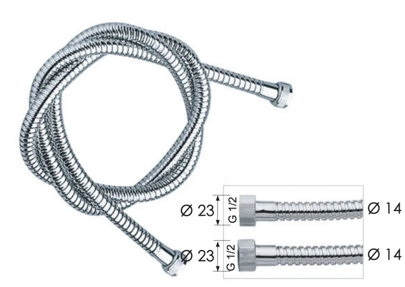 Шланг для душа 100 см Remer 333100, хром