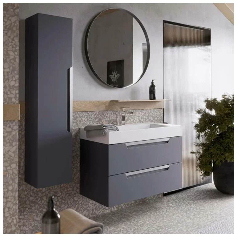 Пенал 30 см Aqwella Cube черный CUB0503GR