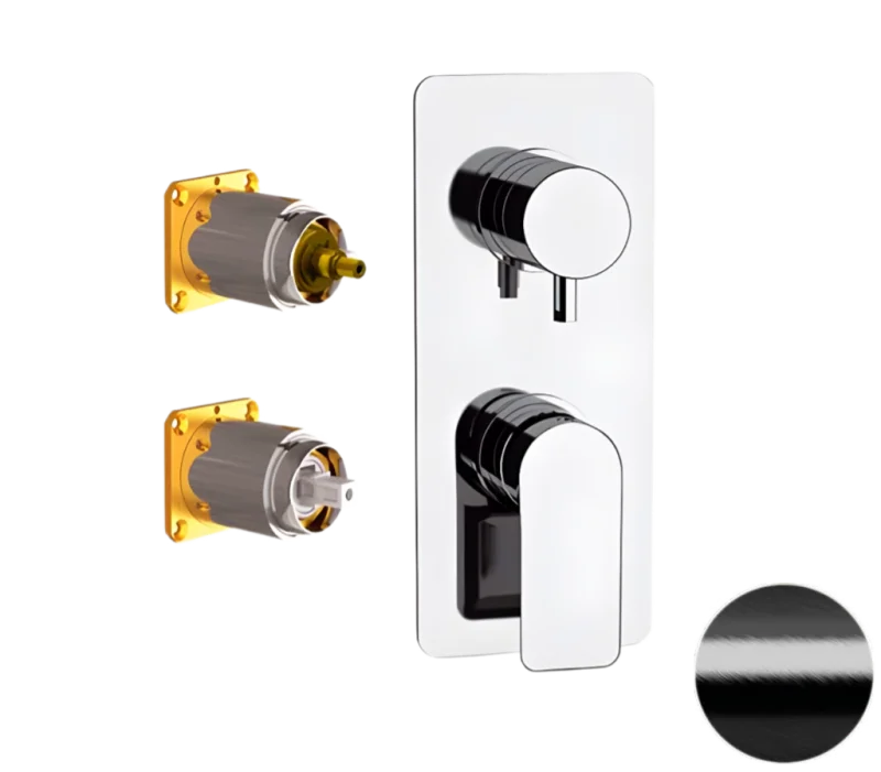 Смеситель для душа Remer Infinity I92KBCFP, черный брашированный хром